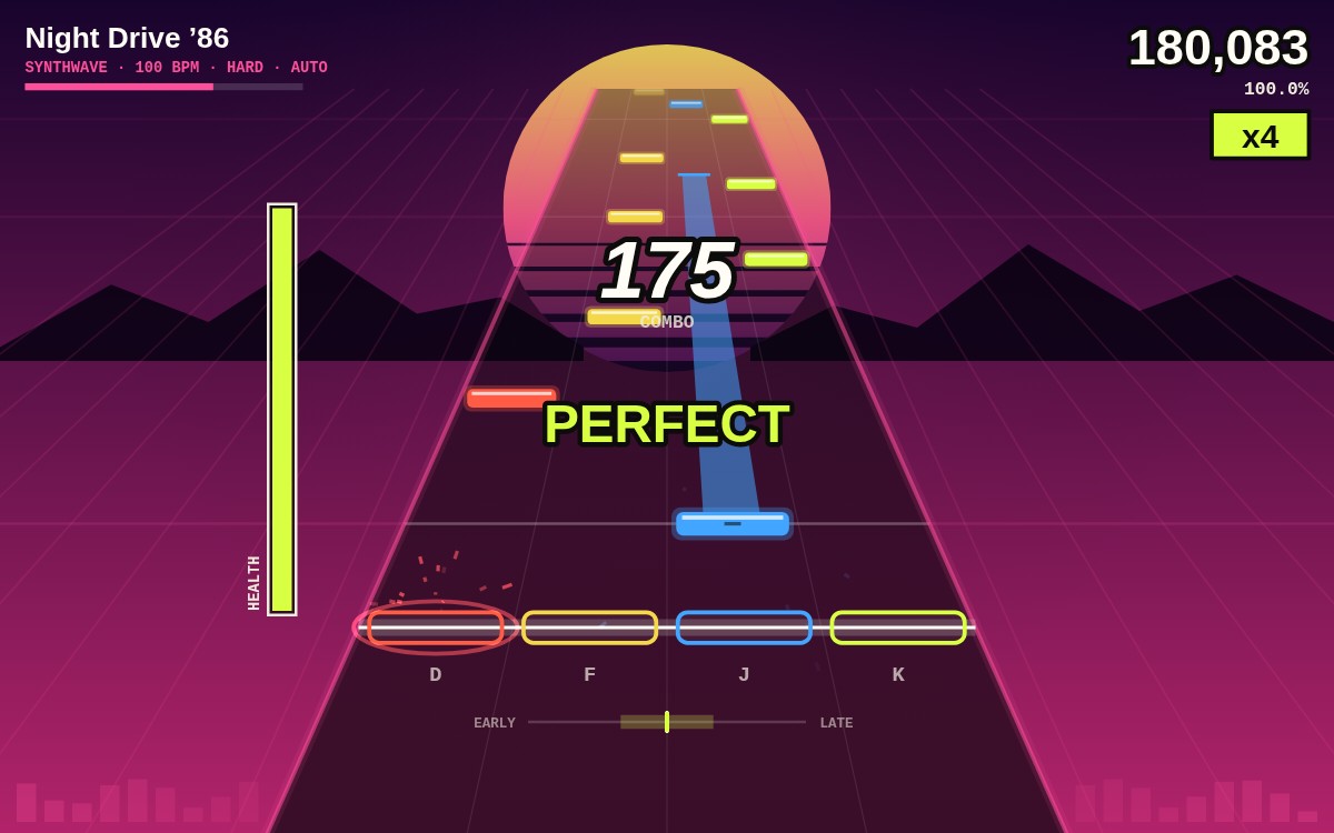 Beat Drop: notes on a neon highway and a PERFECT hit