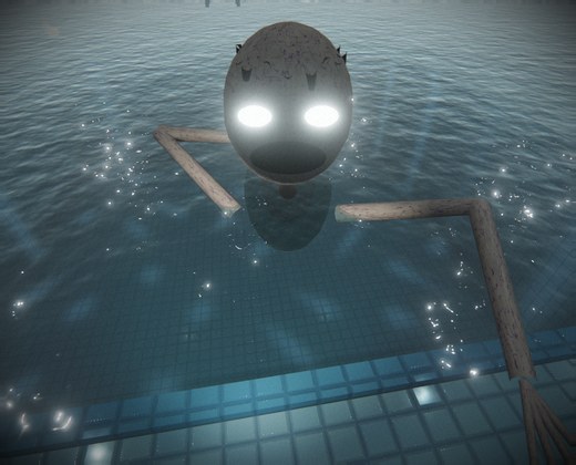 Hands rising from the water in Poolrooms Dive