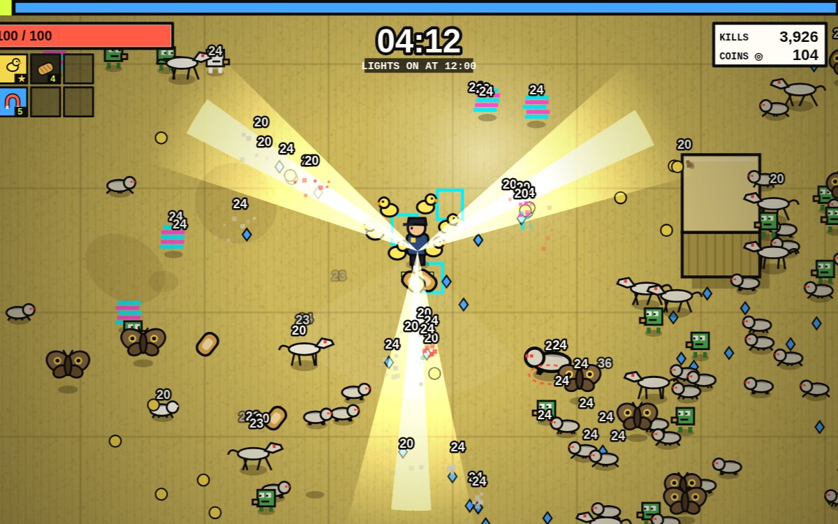 Swarm: the Guard surrounded by creatures with weapons firing